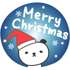 大人かわいい パンダのクリスマスと新年 かわいいlineスタンプ探すならstample スタンプル Lineスタンプ検索サイト
